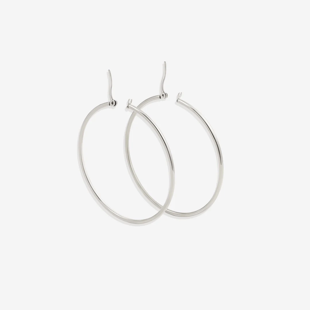 Lynette Large Hoop Earrings - Image 9