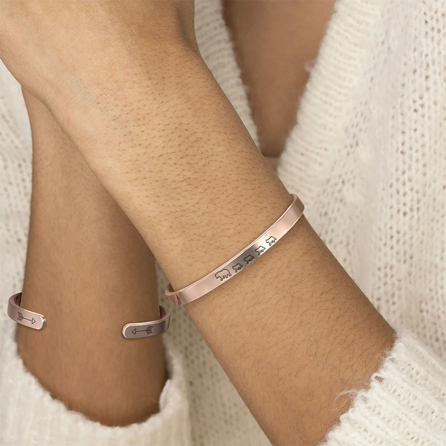 Mama Bear & Her Baby Bears Engraved Cuff Bracelet - Image 106