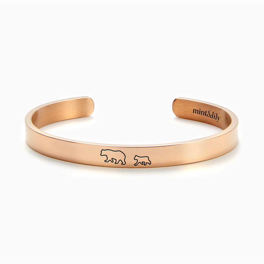 Mama Bear & Her Baby Bears Engraved Cuff Bracelet - Image 119