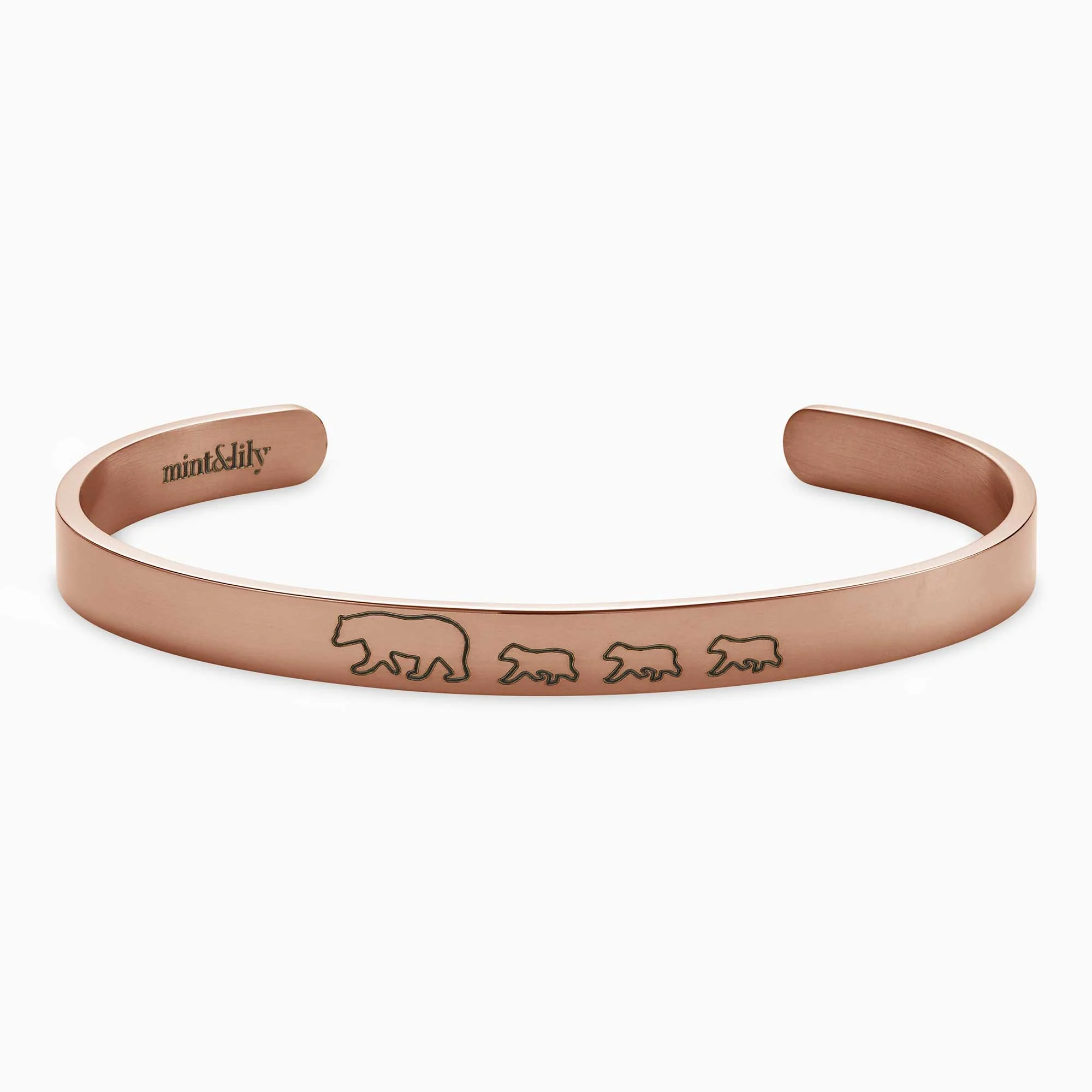 Mama Bear & Her Baby Bears Engraved Cuff Bracelet - Image 140