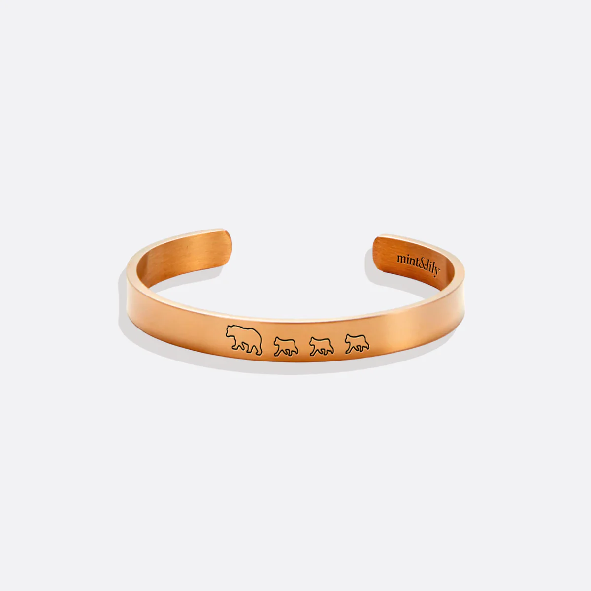Mama Bear & Her Baby Bears Engraved Cuff Bracelet - Image 151