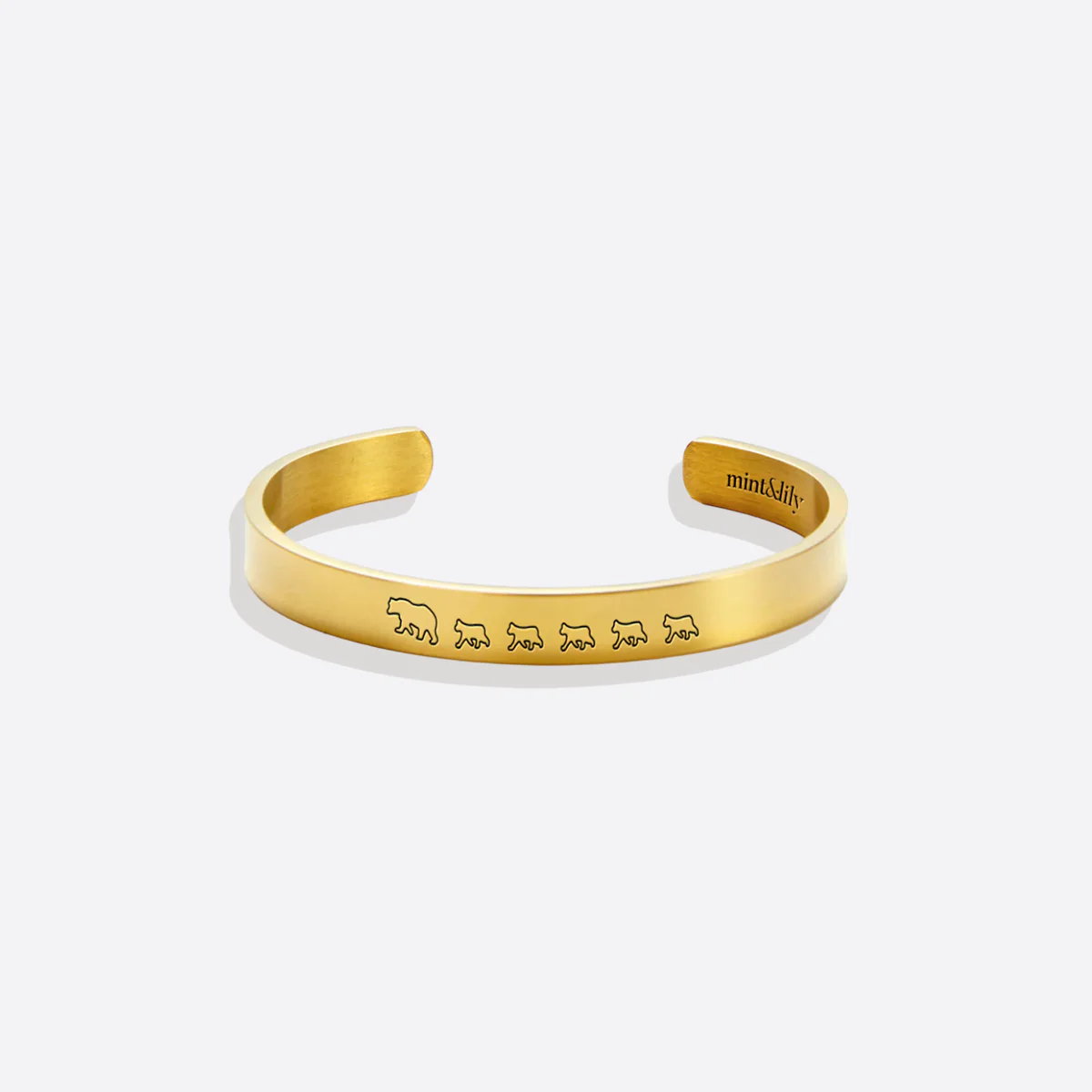 Mama Bear & Her Baby Bears Engraved Cuff Bracelet - Image 156
