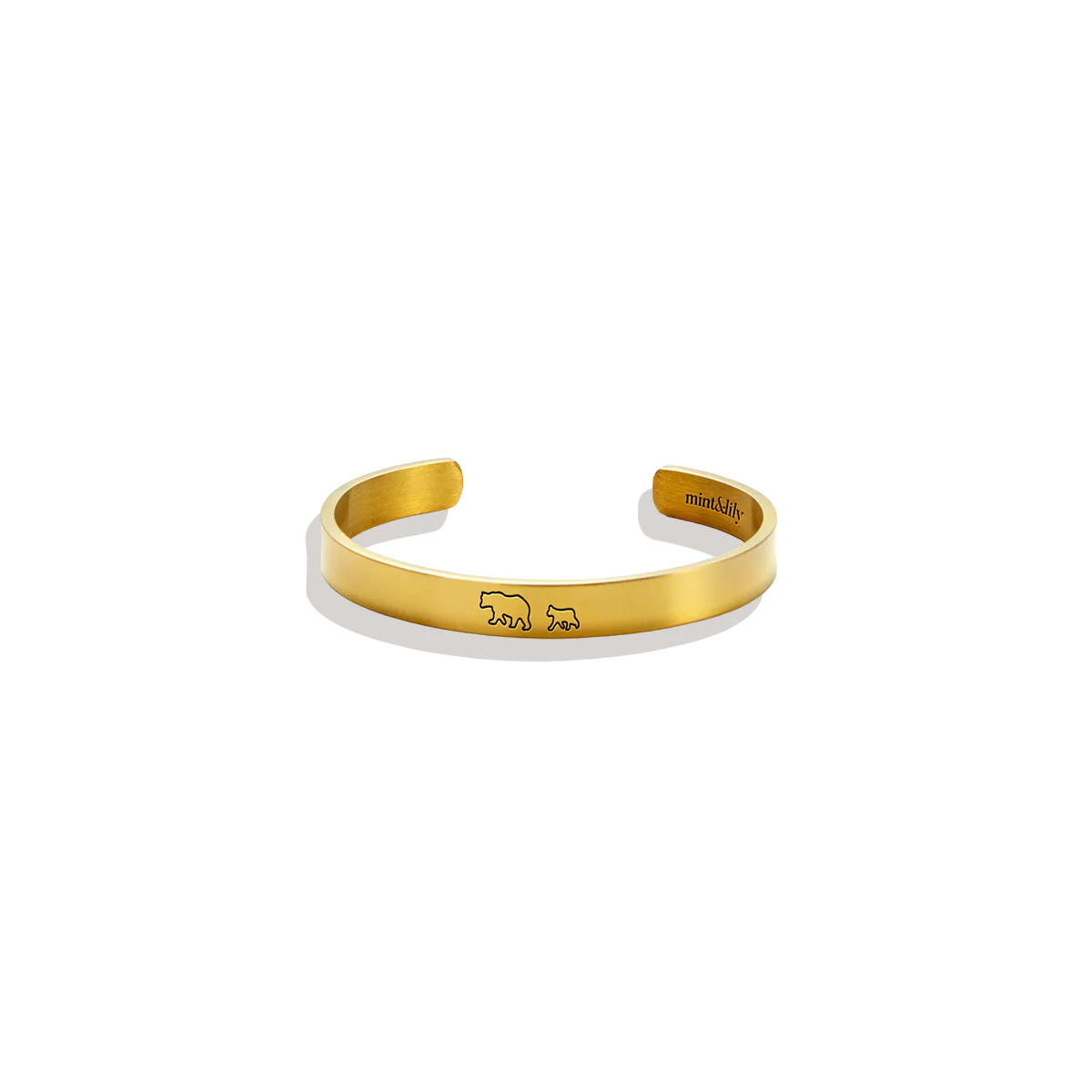 Mama Bear & Her Baby Bears Engraved Cuff Bracelet - Image 5