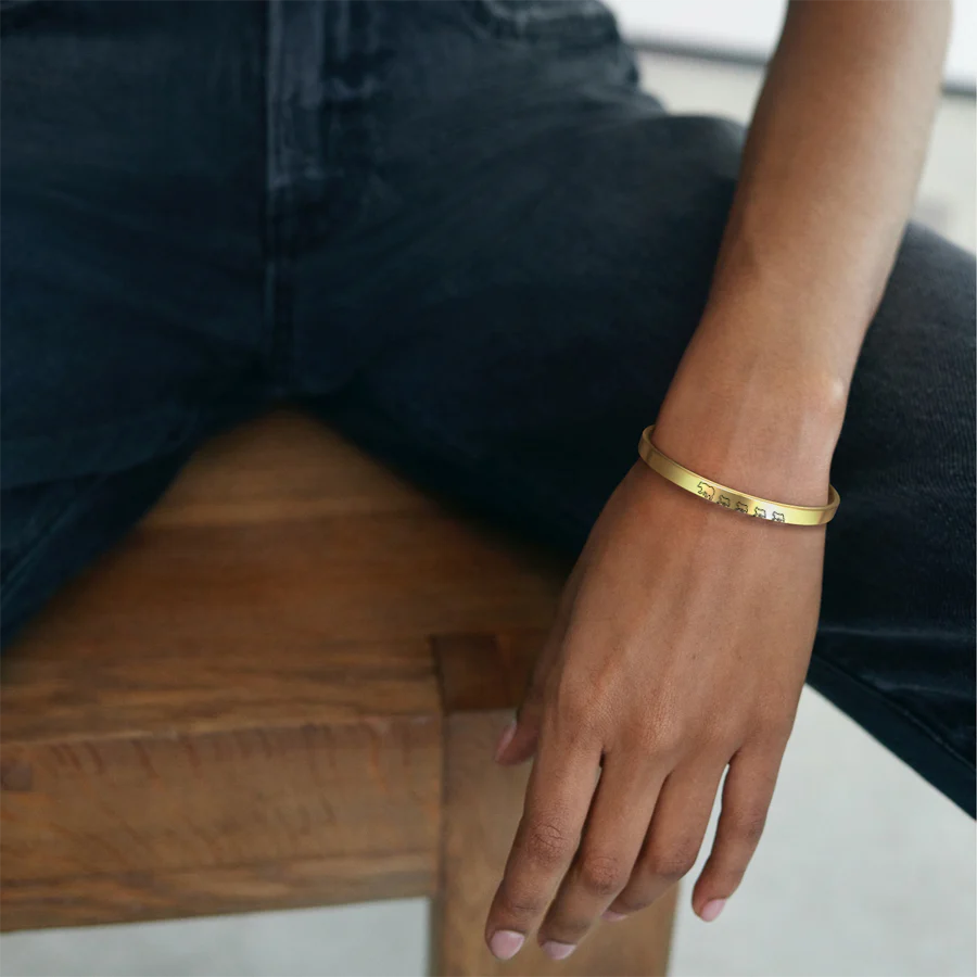 Mama Bear & Her Baby Bears Engraved Cuff Bracelet - Image 84