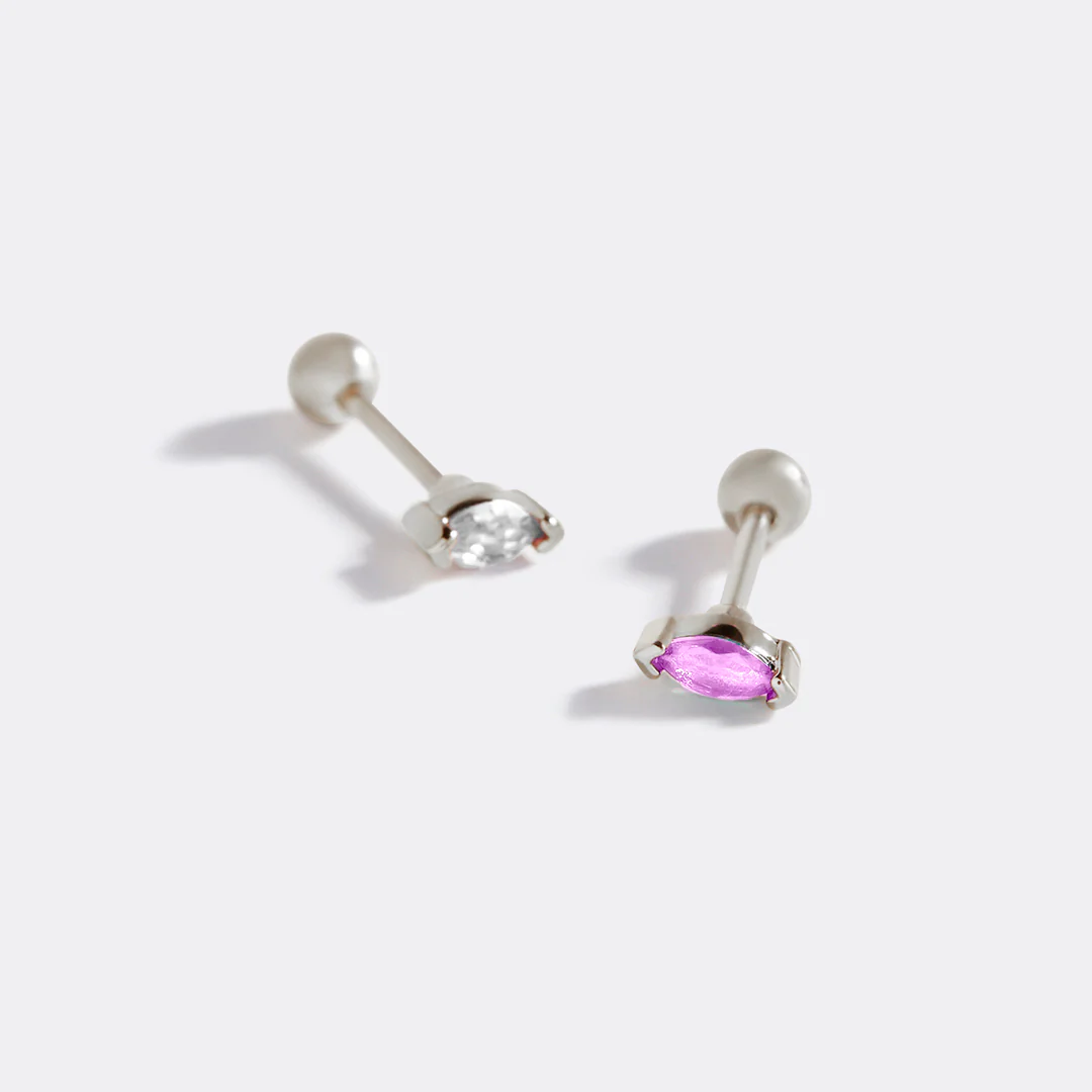 Marquis Gemstone Sleeper Stud Earrings - Image 21