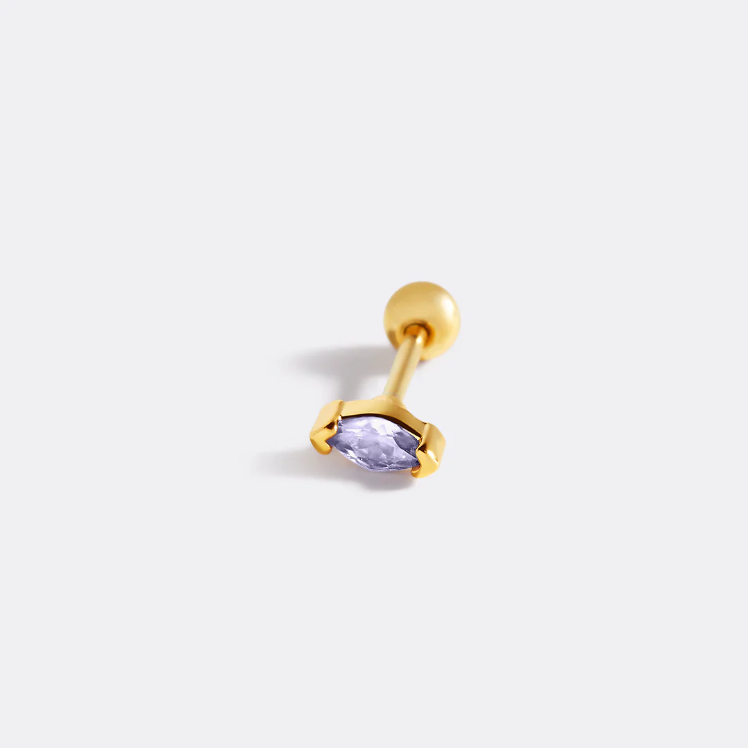Marquis Gemstone Sleeper Stud Earrings - Image 36