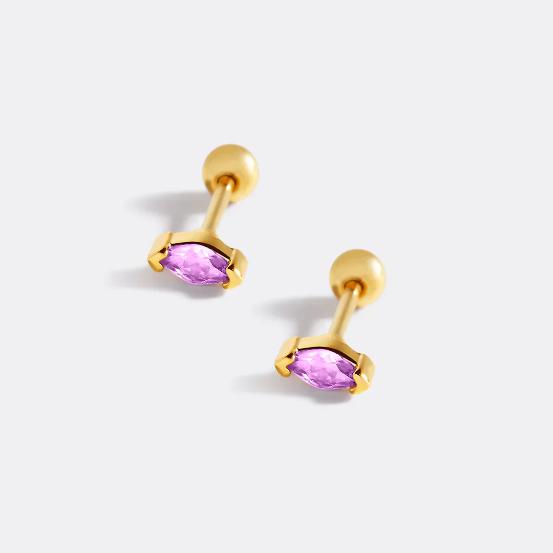 Marquis Gemstone Sleeper Stud Earrings - Image 48