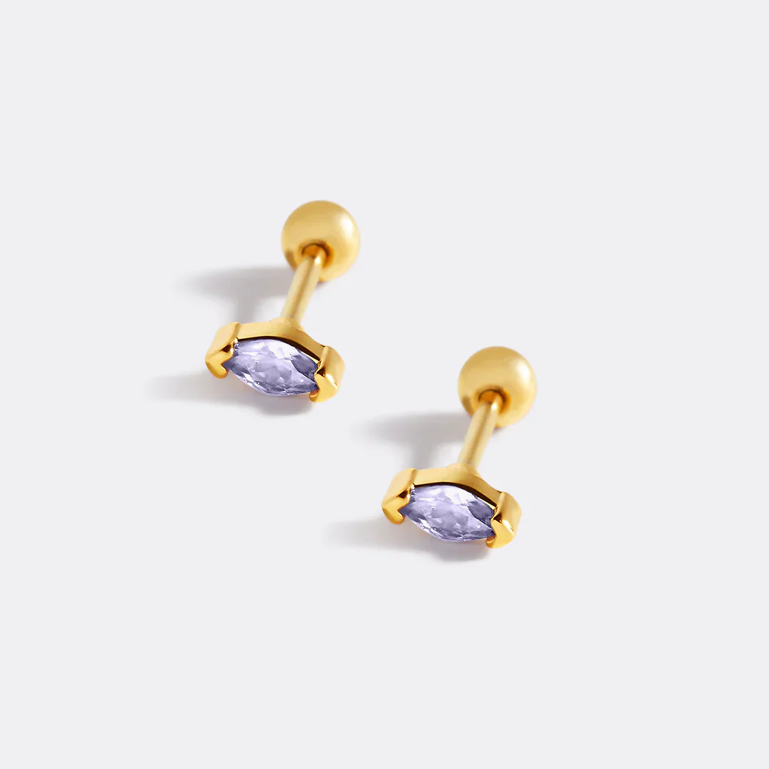 Marquis Gemstone Sleeper Stud Earrings - Image 49