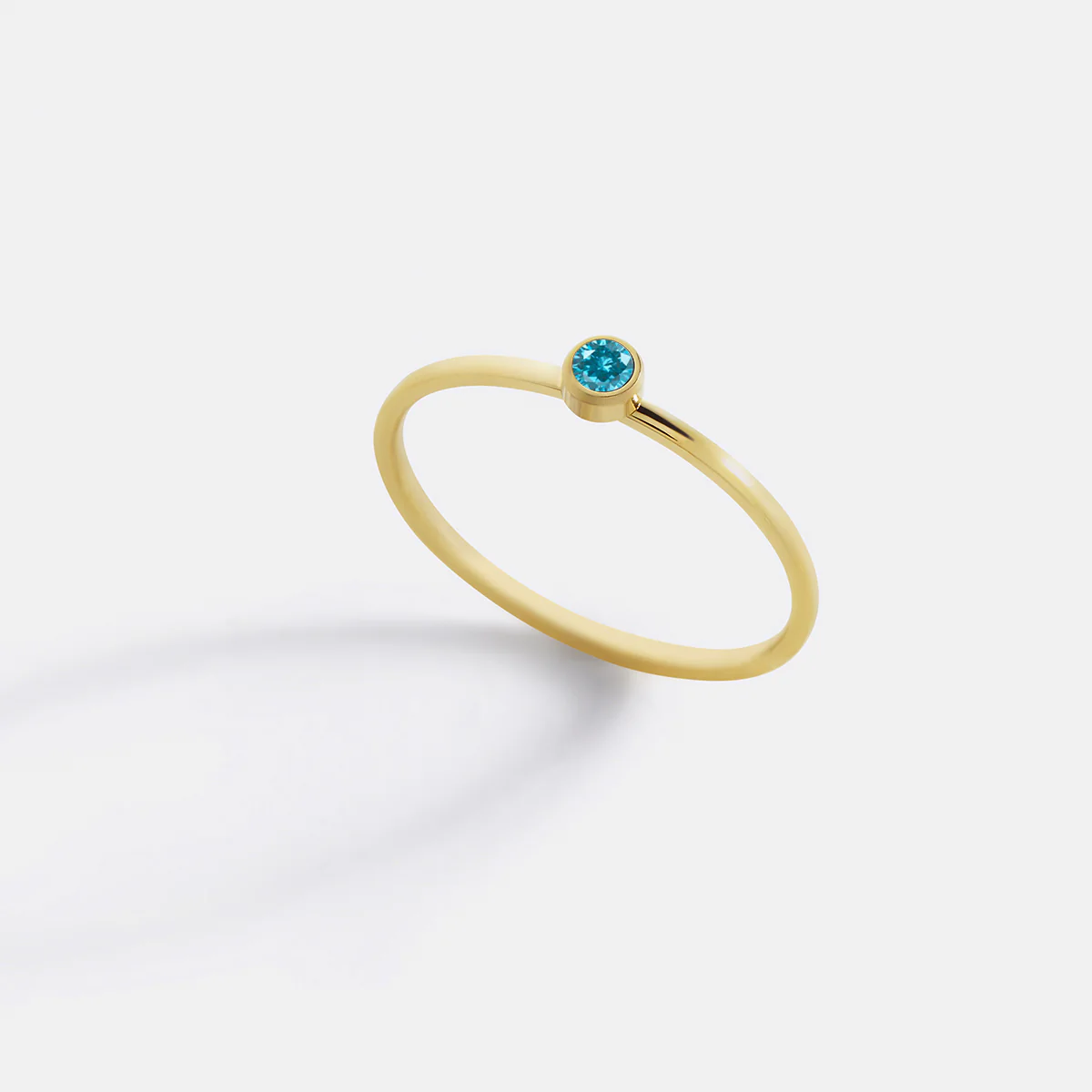 Minimalist Bezel-Set Birthstone Stacking Band - Image 7
