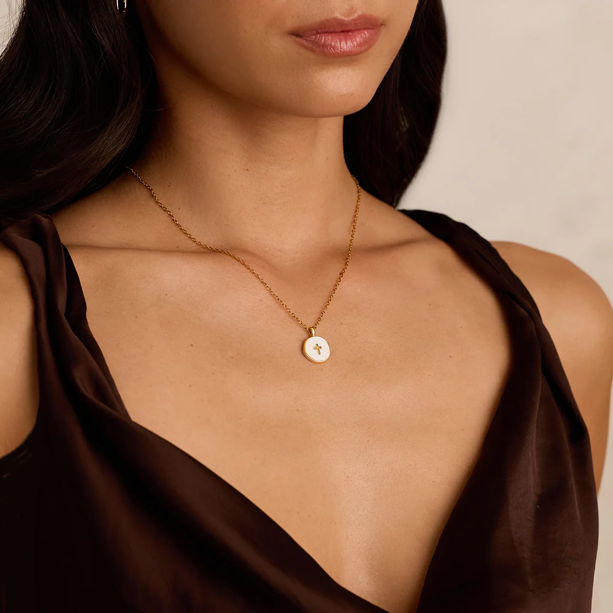 Minimalist Enamel Cross Pendant - Image 11