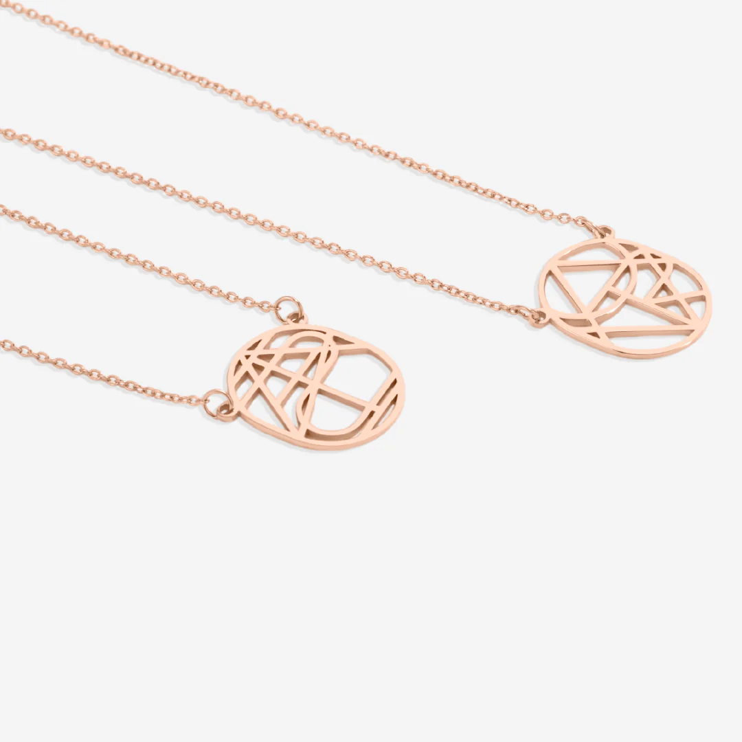 Circular Minimalist Monogram Name Necklace - Image 13