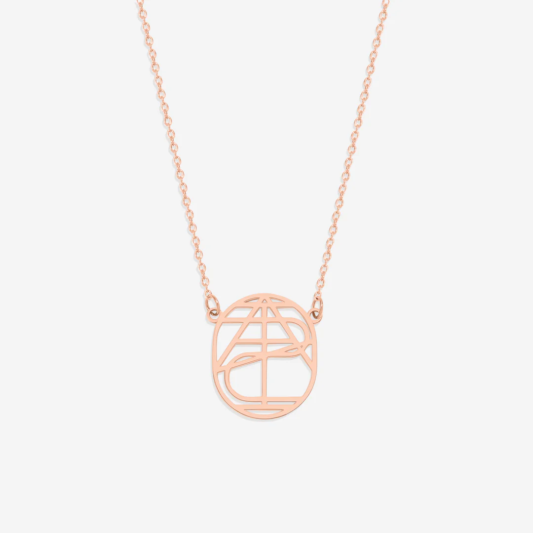 Circular Minimalist Monogram Name Necklace - Image 3