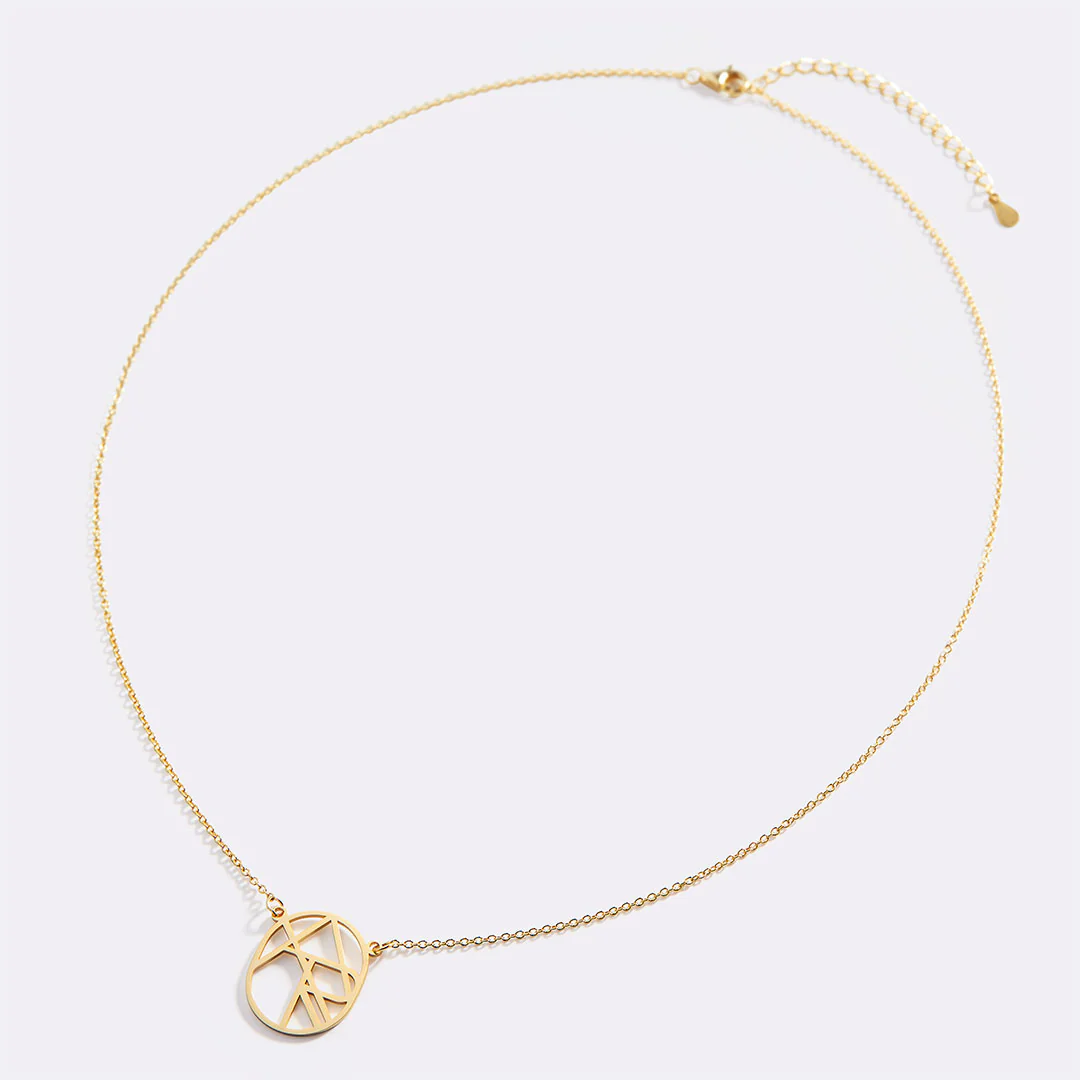 Circular Minimalist Monogram Name Necklace - Image 7