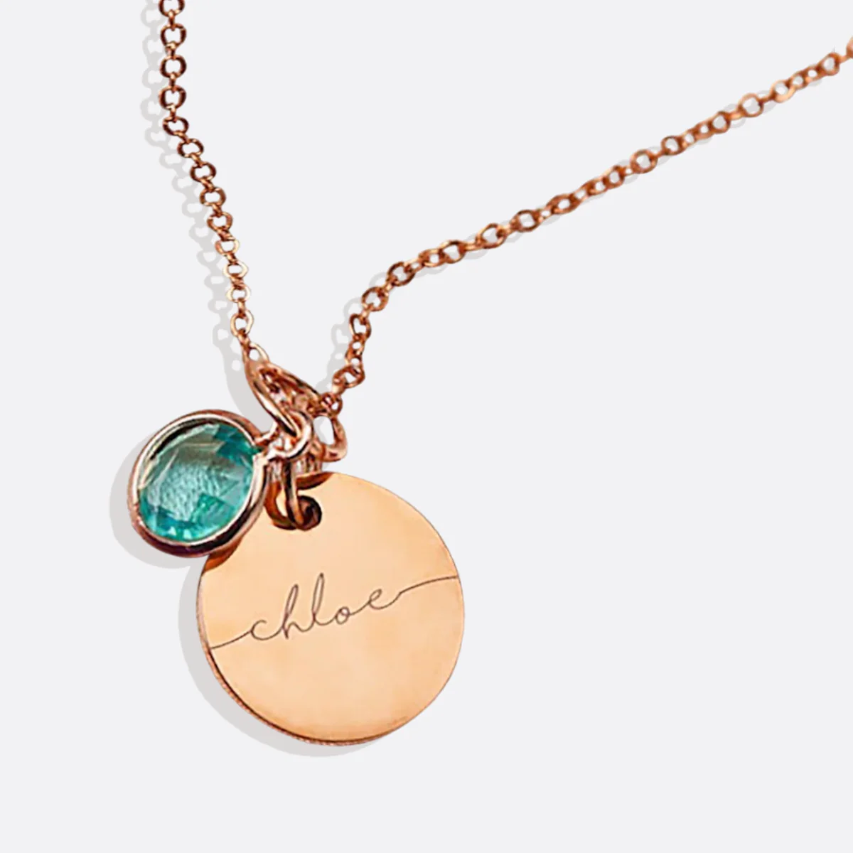 Monogram Script Birthstone Name Necklace - Image 14