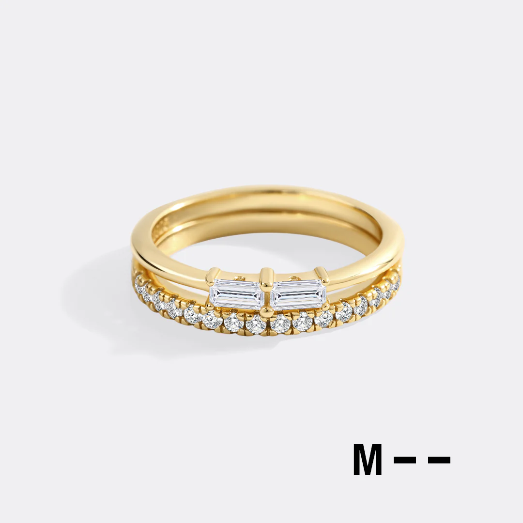 Morse Code and Micro Pave Eternity Ring Stacking Set - Image 19