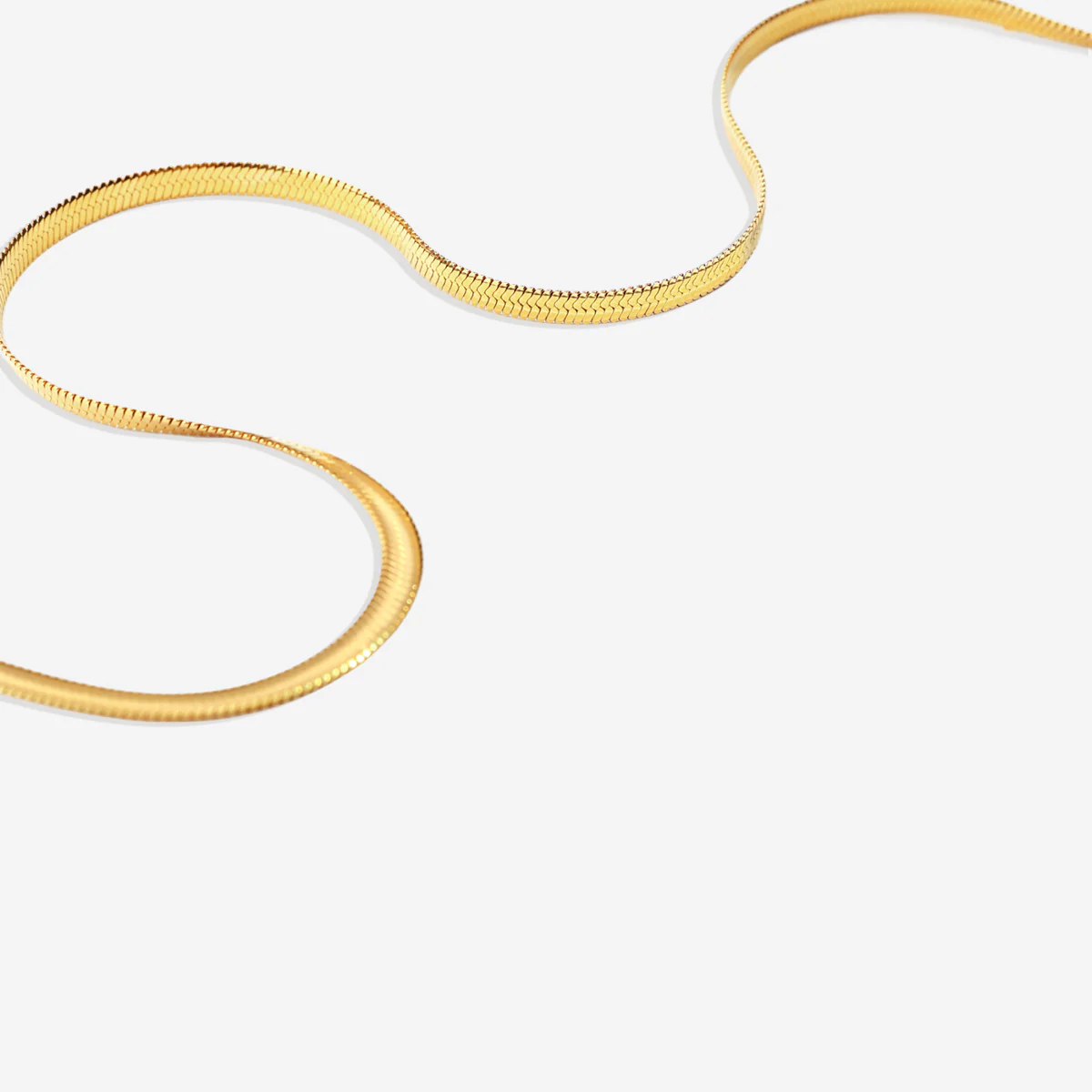Mother Of Pearl Initial Heart & Herringbone Necklace Set - Image 11