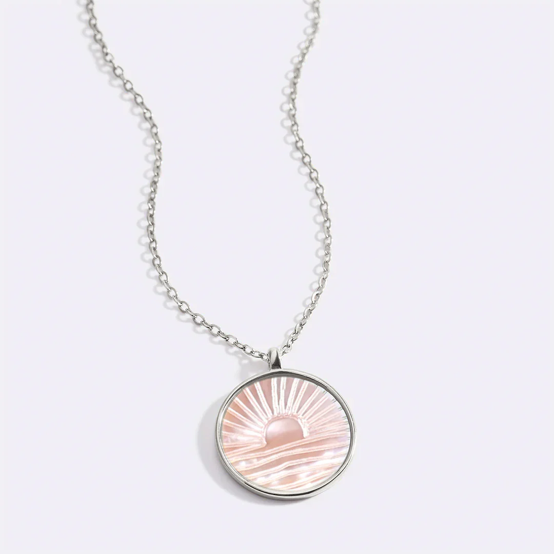 Mother of Pearl Sunrise Pendant Necklace - Image 11