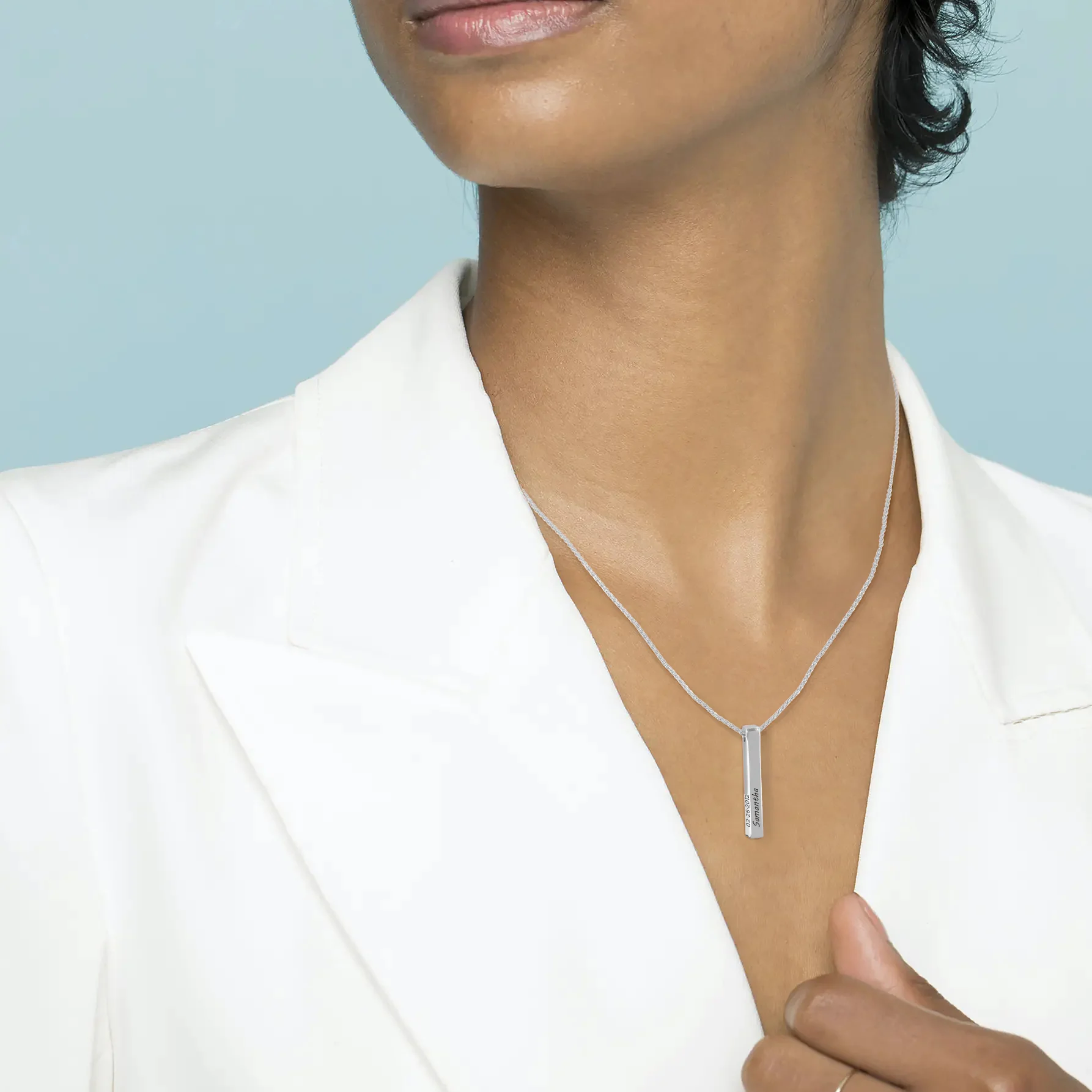 Muse Pillar Bar Necklace - Image 12