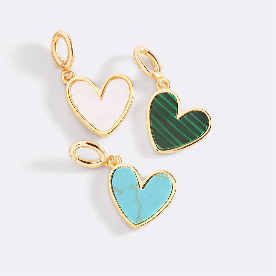 Natural Stone Heart Charm - Image 14