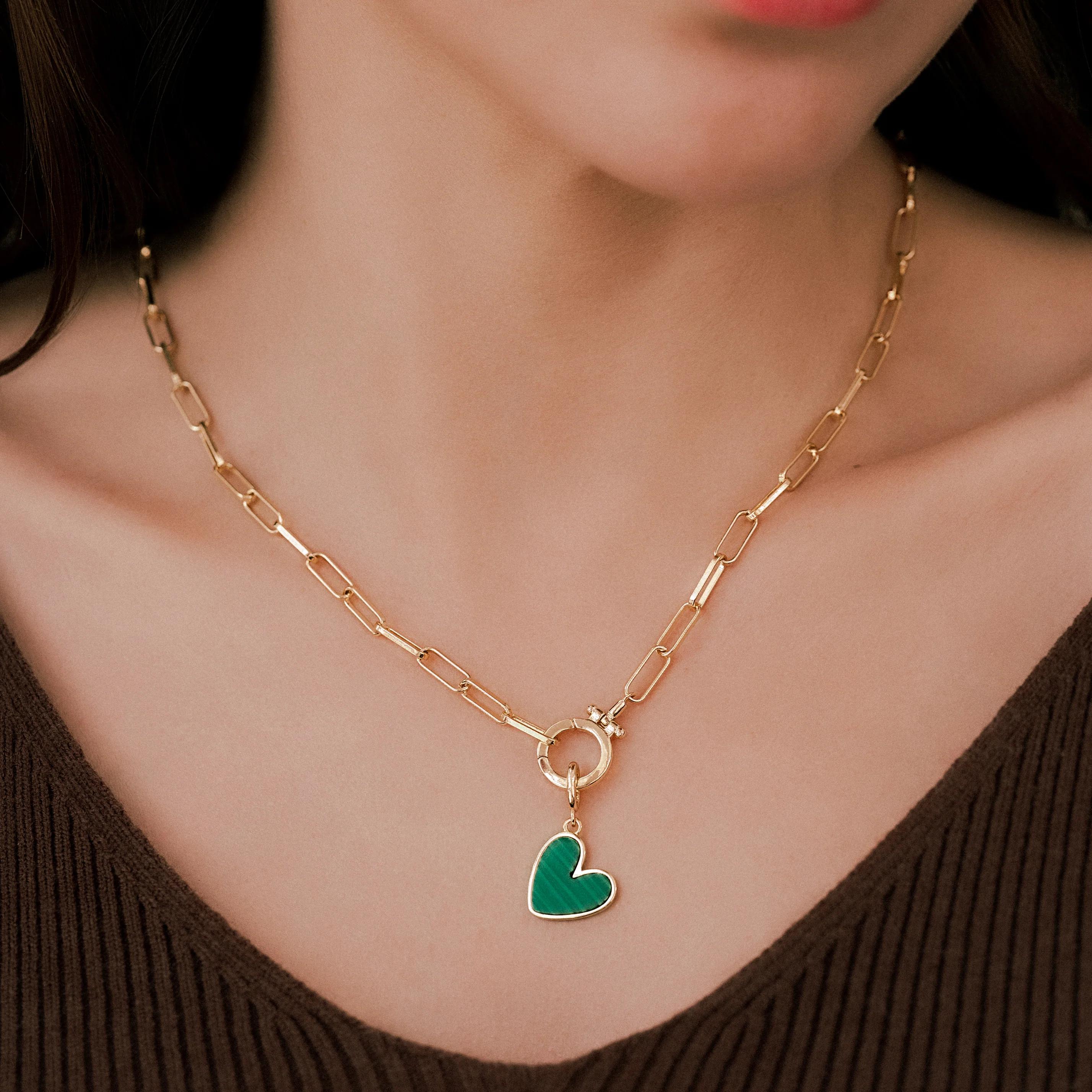 Natural Stone Heart Charm - Image 17