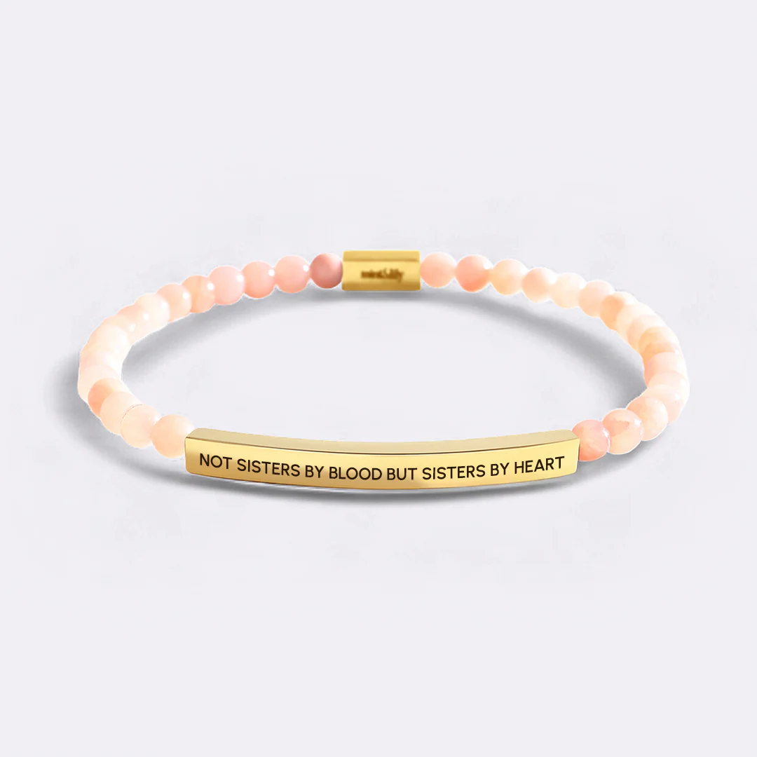 Not Sisters By Blood But Sisters By Heart Beaded Inspire Bracelet - Image 7