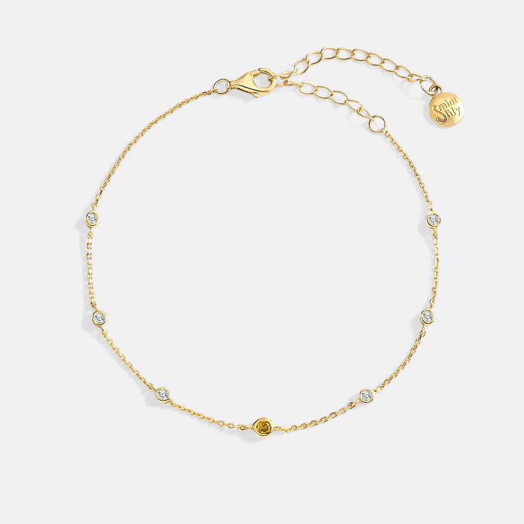 November Birthstone Station Bracelet - Image 3