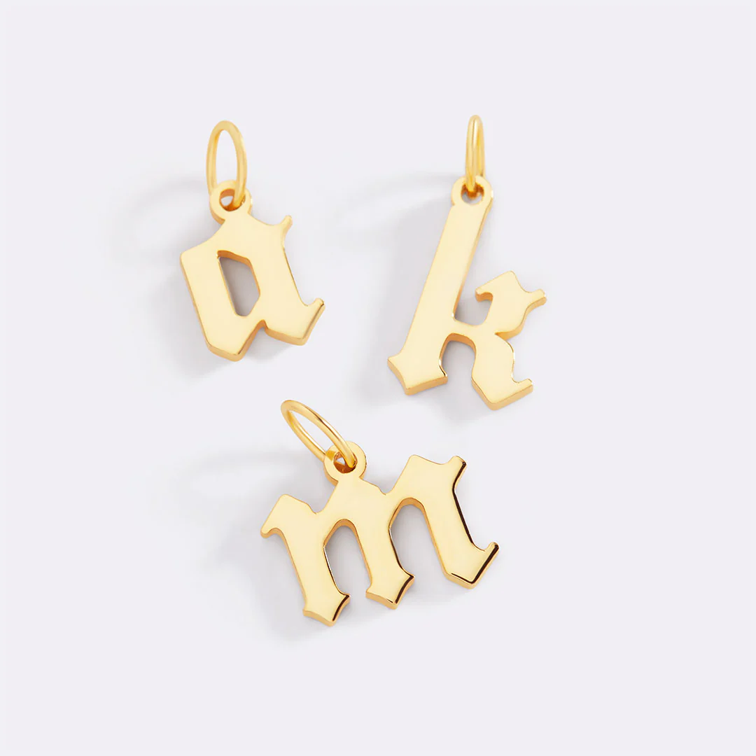 Old English Letter Charm - Image 3