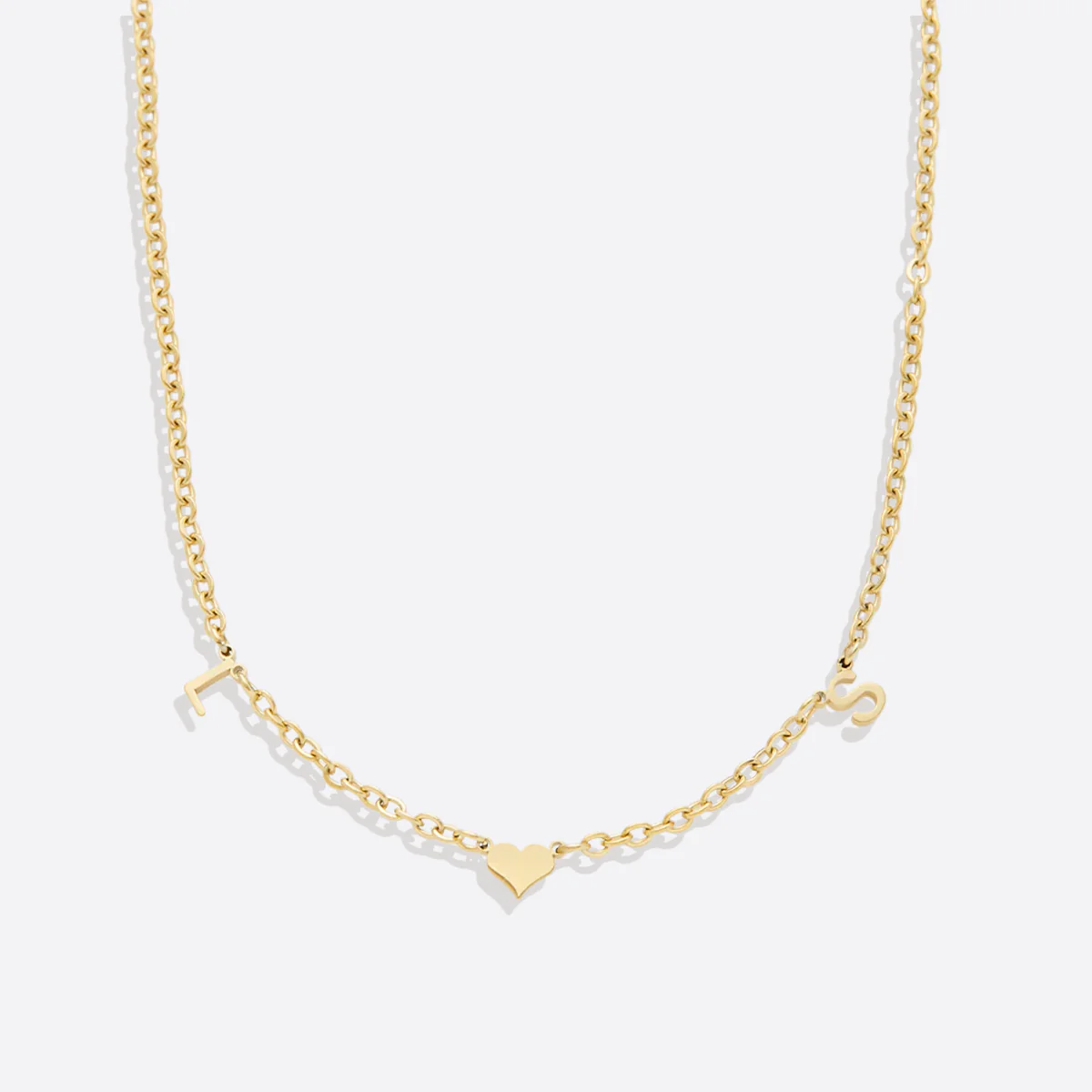 One Heart Initial Necklace - Image 11