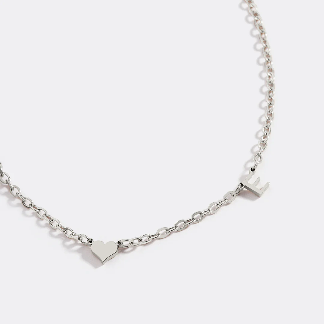 One Heart Initial Necklace - Image 20