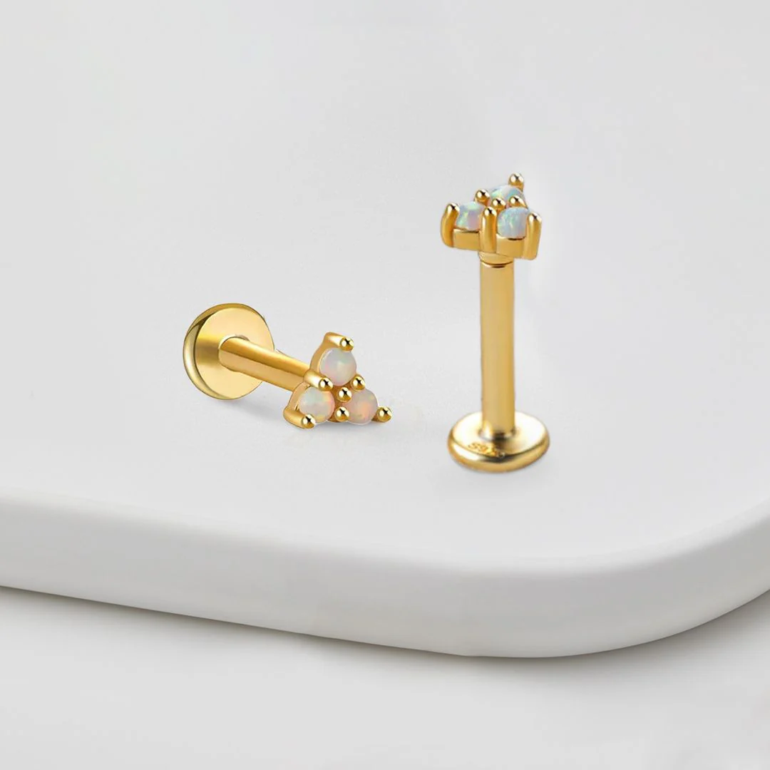 Opal Trio Sleeper Stud Earrings | 18g - Image 13