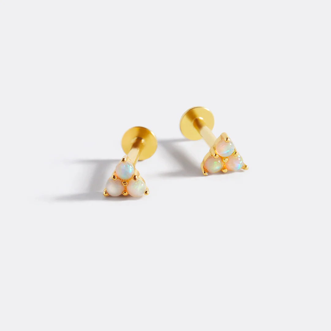 Opal Trio Sleeper Stud Earrings | 18g - Image 2