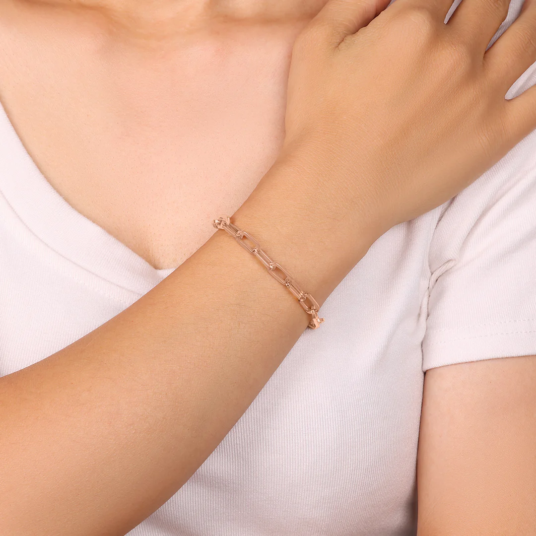Open Link Paperclip Chain Bracelet - Image 10