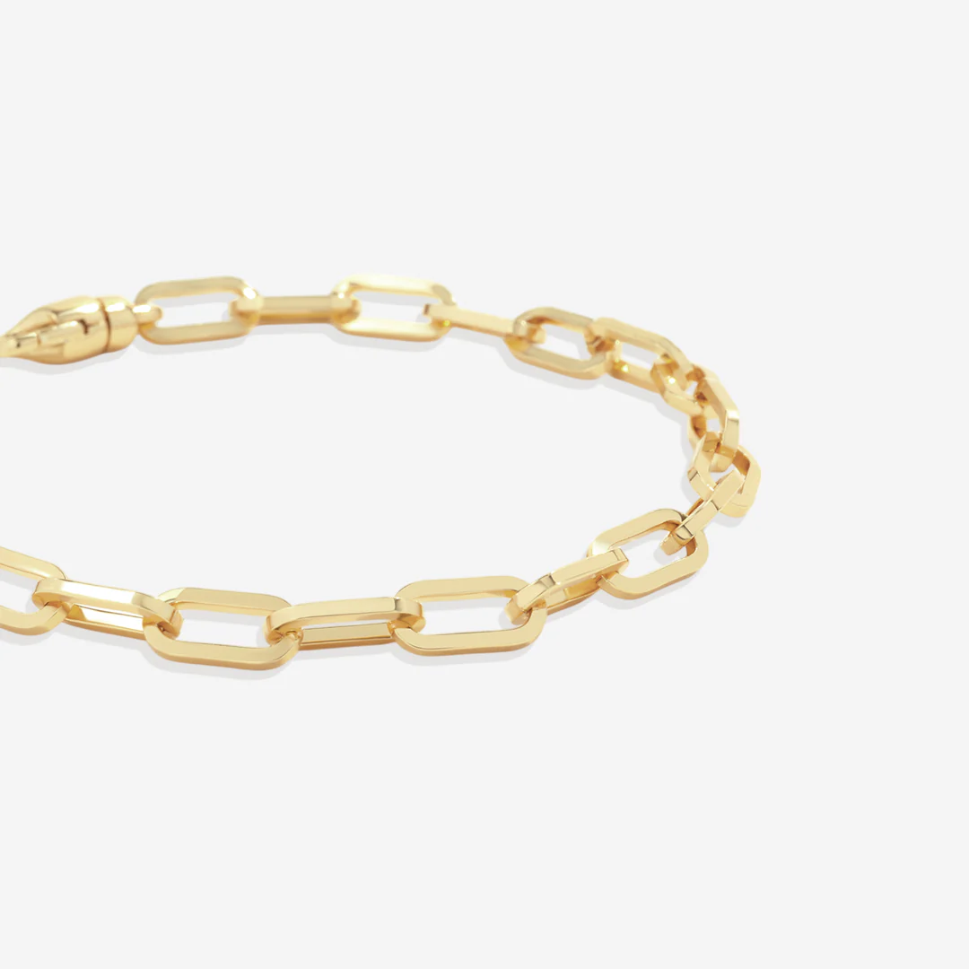 Open Link Paperclip Chain Bracelet - Image 4