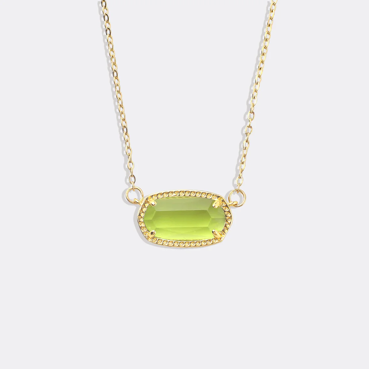 Oval Birthstone Pendant Necklace - Image 24