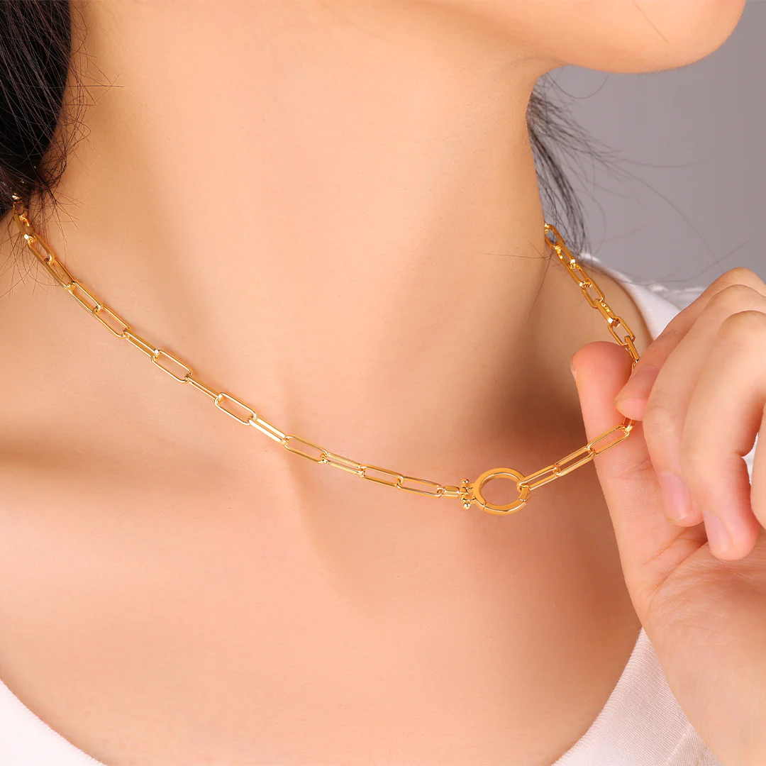 Mint Paperclip Necklace - Image 3