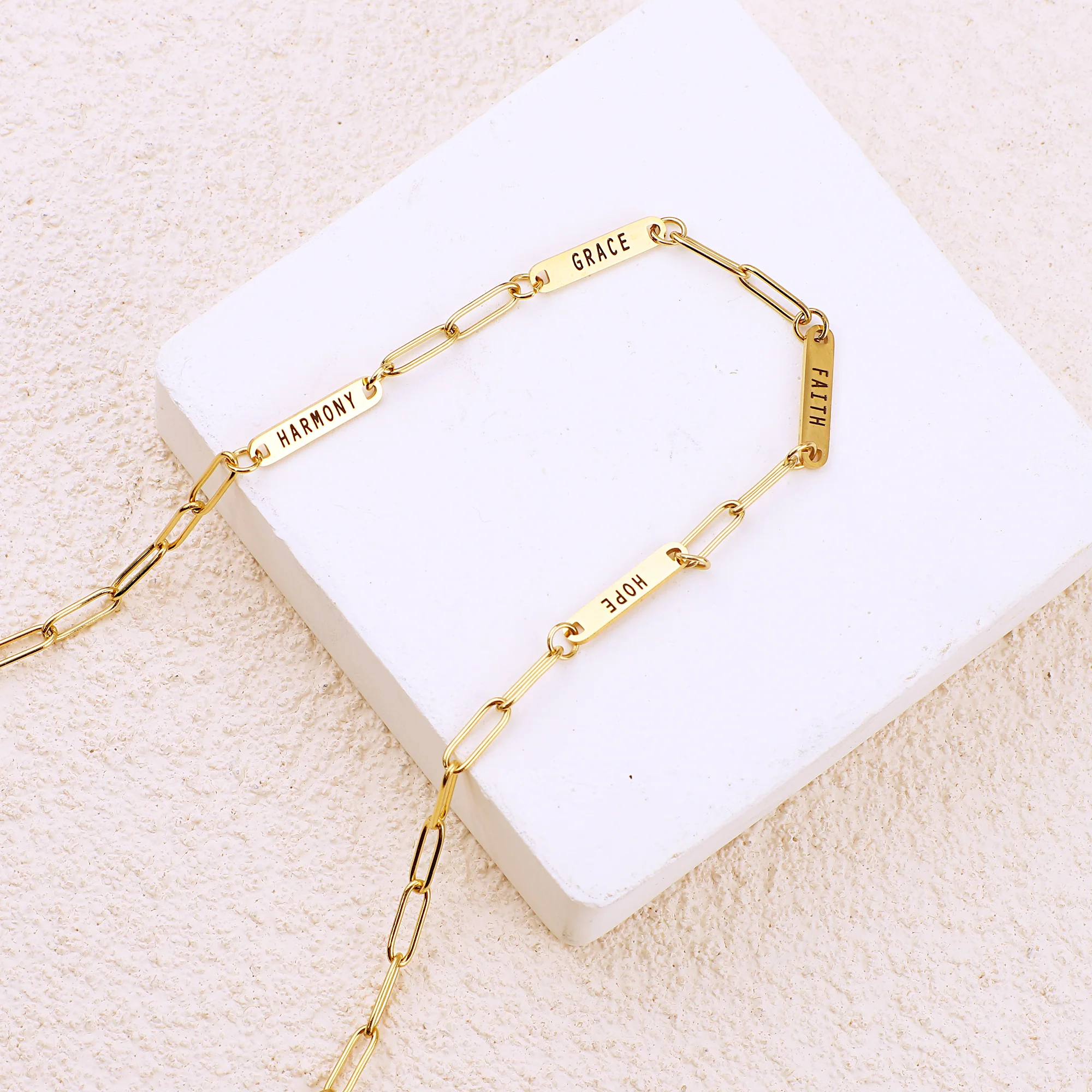 Paperclip Necklace With Personalized Names - Image 11
