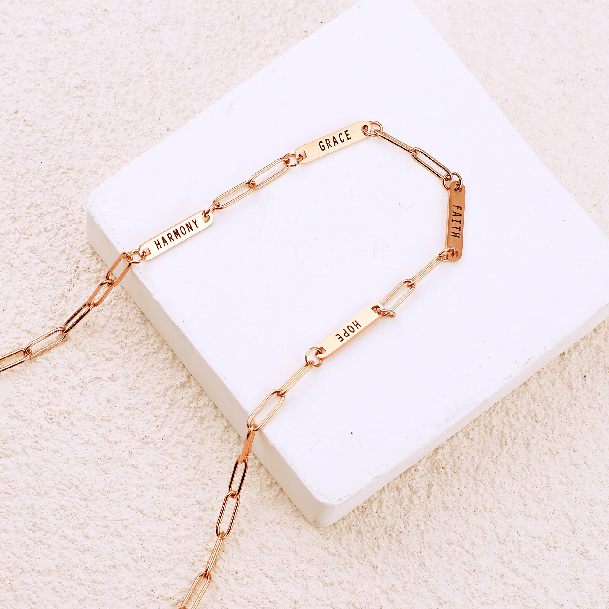 Paperclip Necklace With Personalized Names - Image 17
