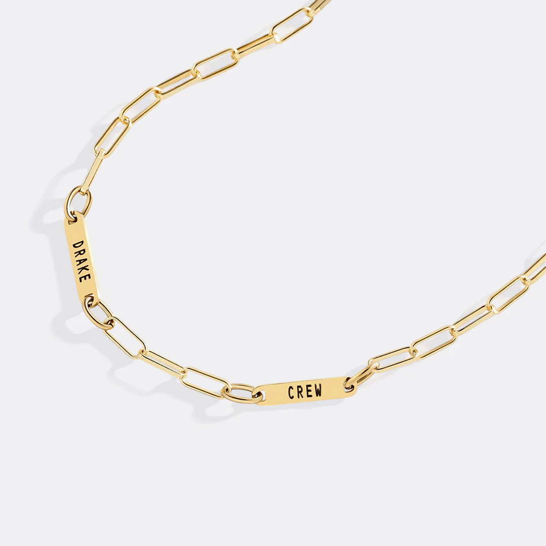 Paperclip Necklace With Personalized Names - Image 2