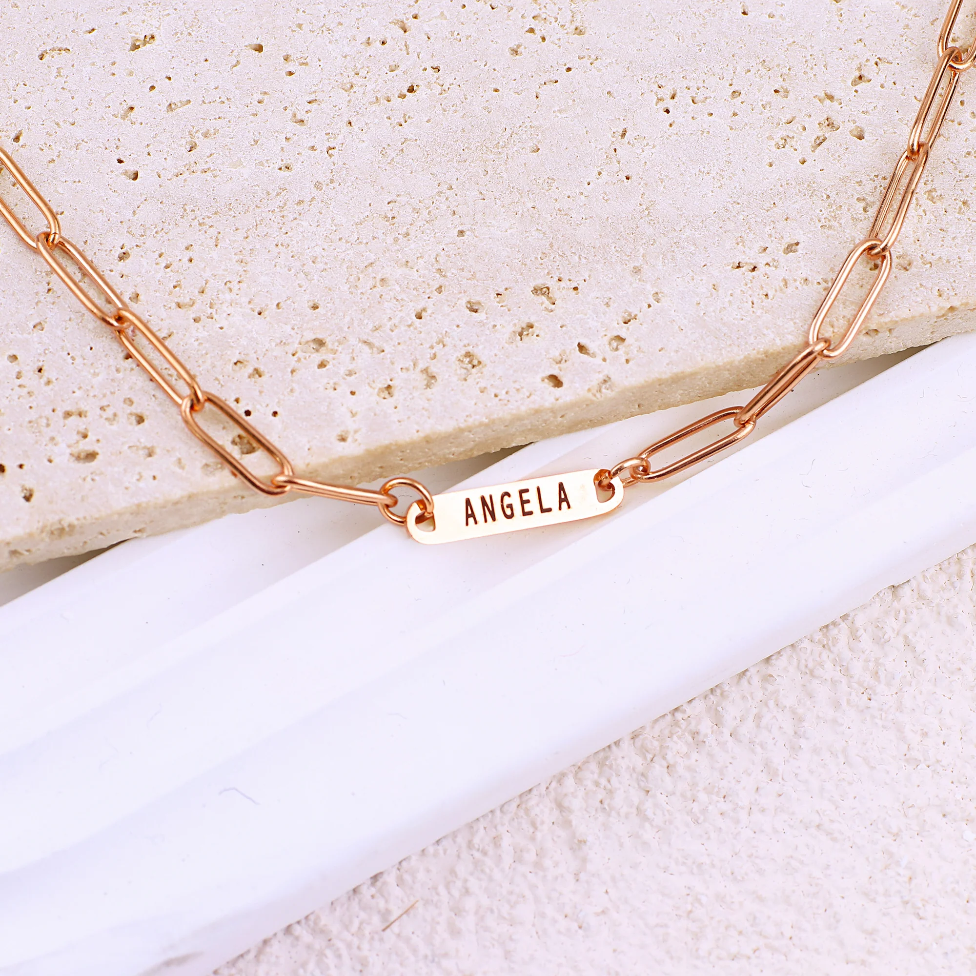 Paperclip Necklace With Personalized Names - Image 20