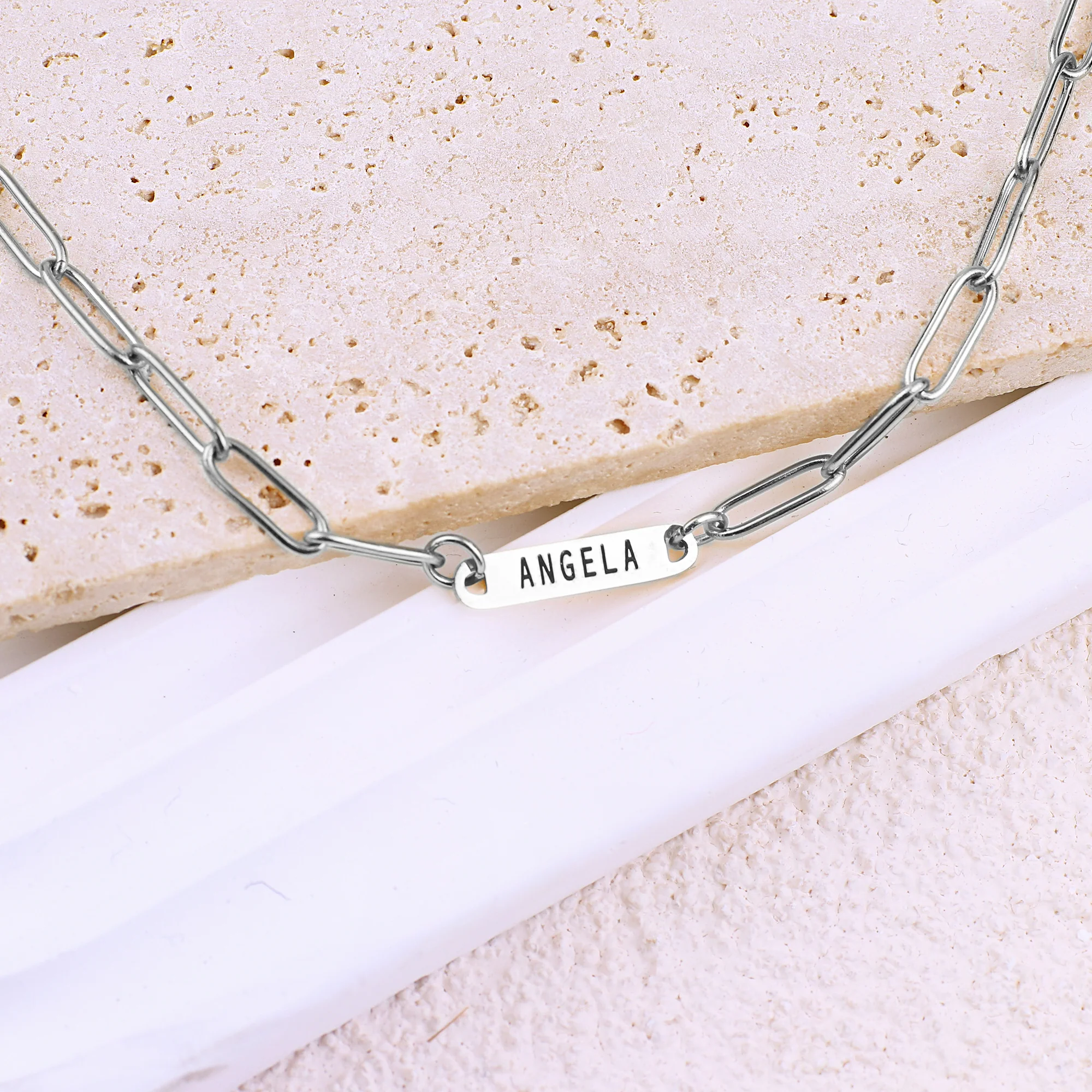 Paperclip Necklace With Personalized Names - Image 21