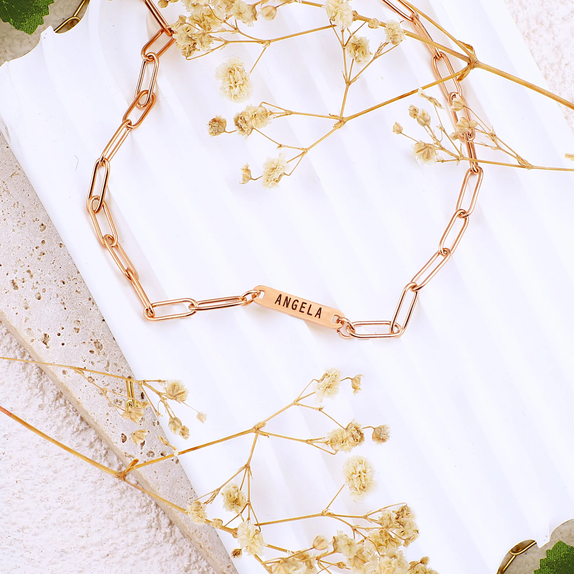 Paperclip Necklace With Personalized Names - Image 26