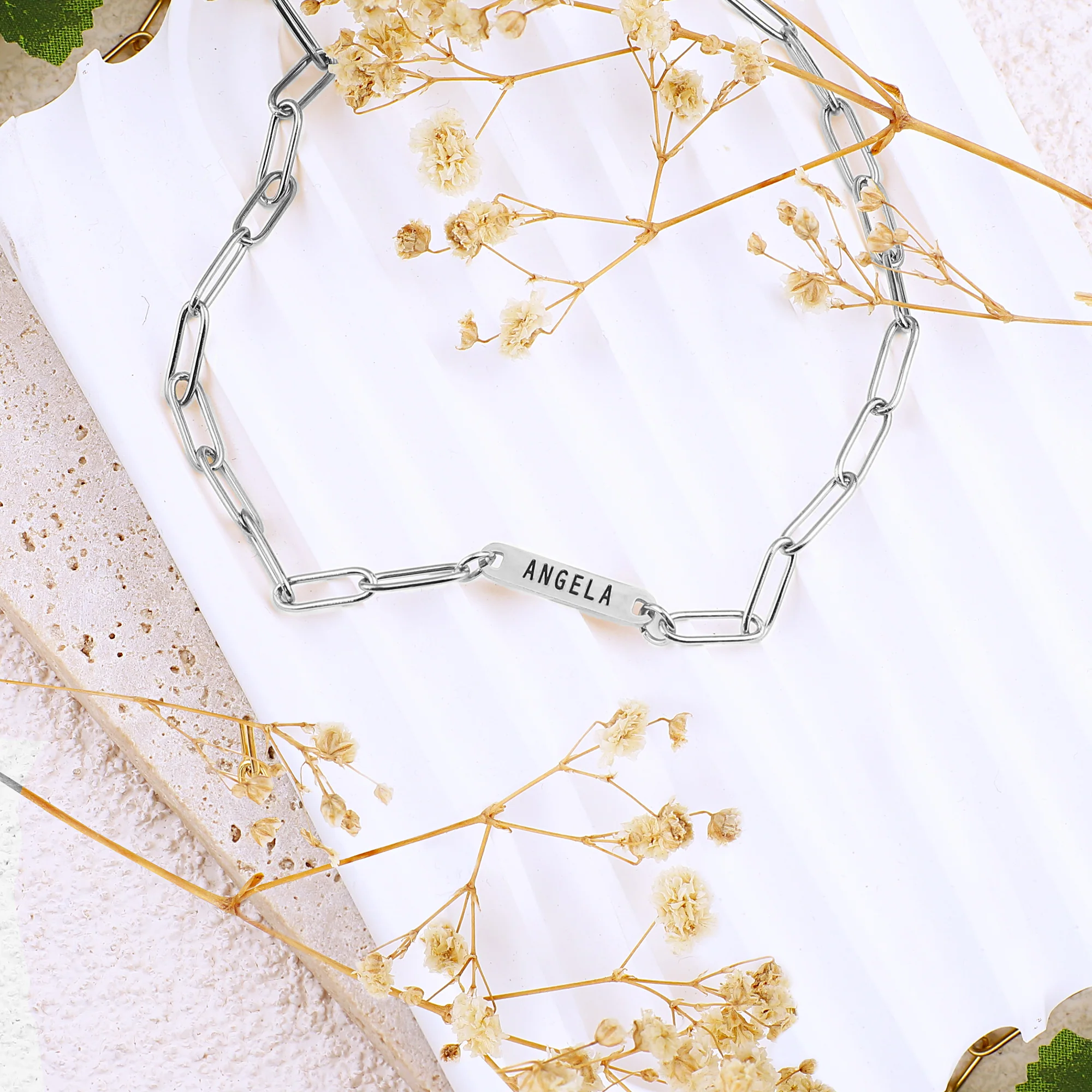 Paperclip Necklace With Personalized Names - Image 27