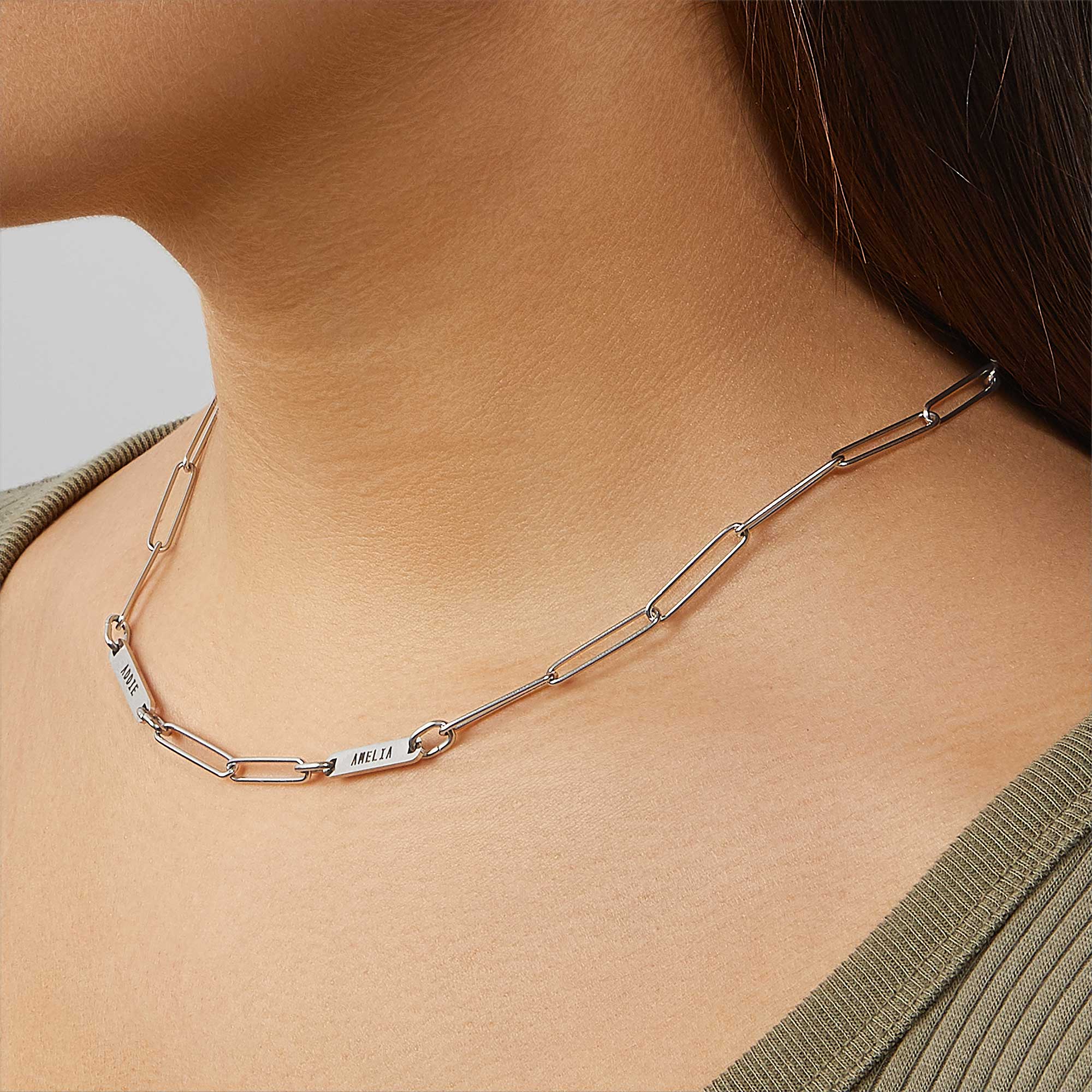 Paperclip Necklace With Personalized Names - Image 38