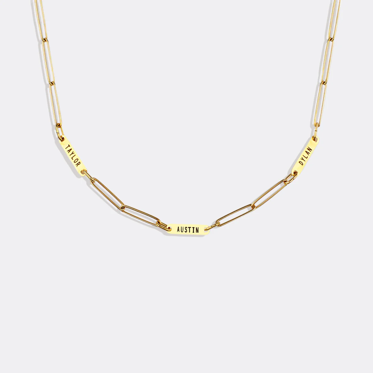 Paperclip Necklace With Personalized Names - Image 4
