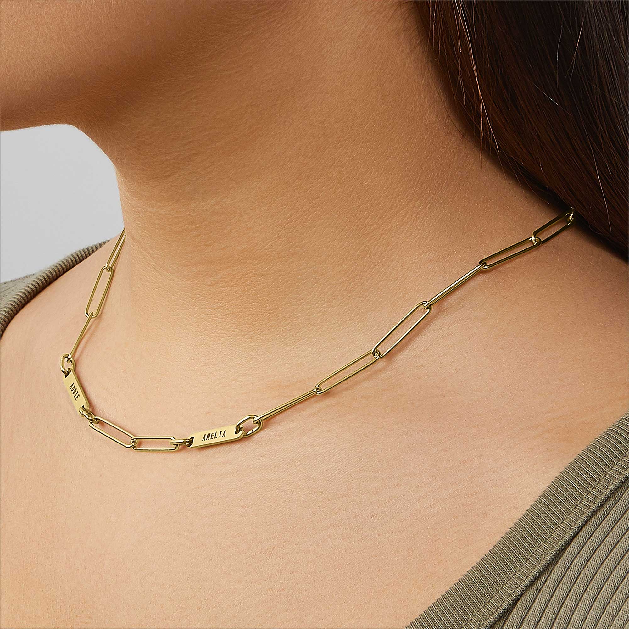 Paperclip Necklace With Personalized Names - Image 42