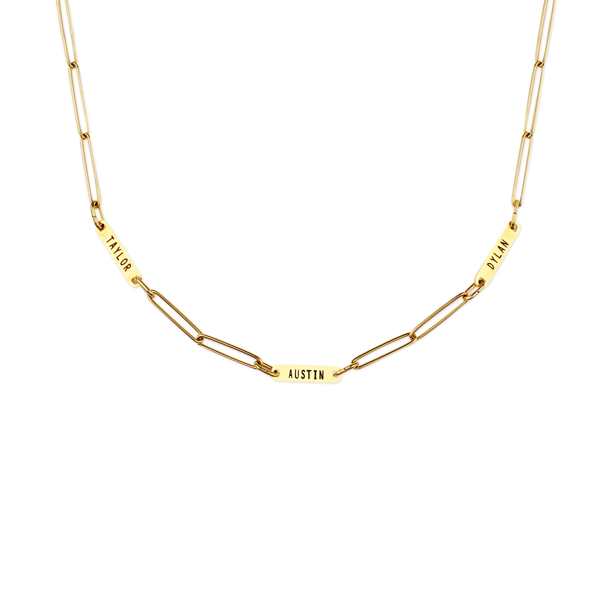 Paperclip Necklace With Personalized Names - Image 5