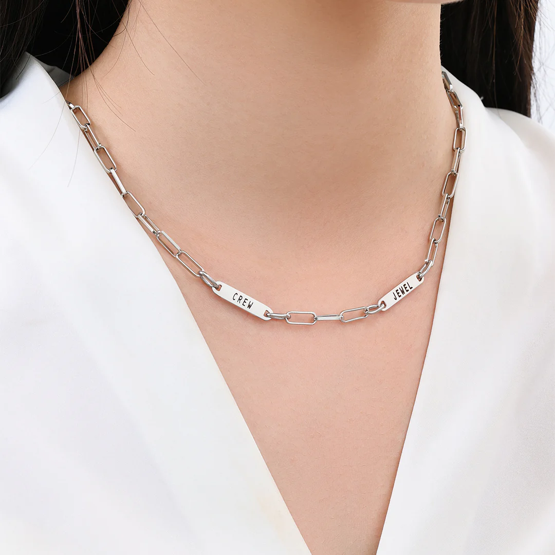 Paperclip Necklace With Personalized Names - Image 58