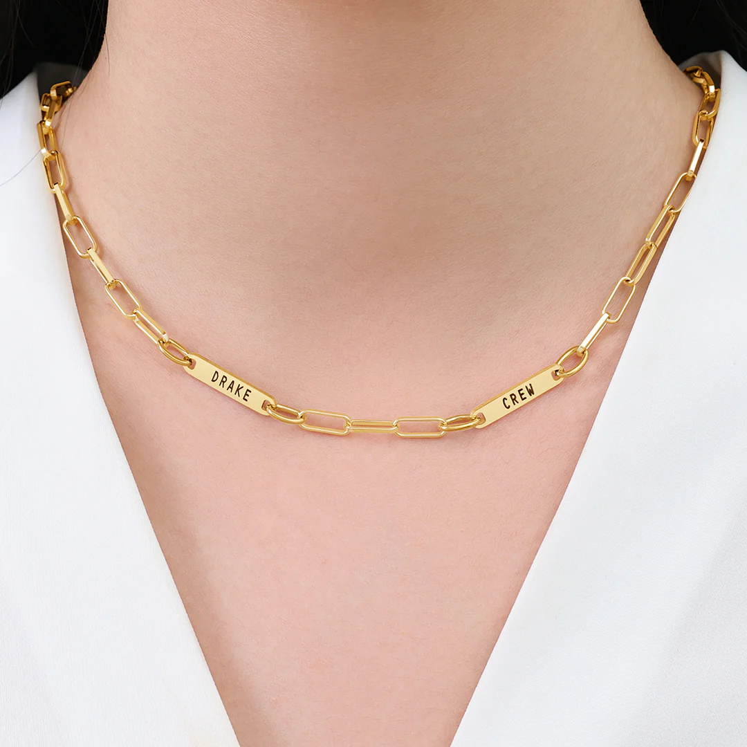 Paperclip Necklace With Personalized Names - Image 59