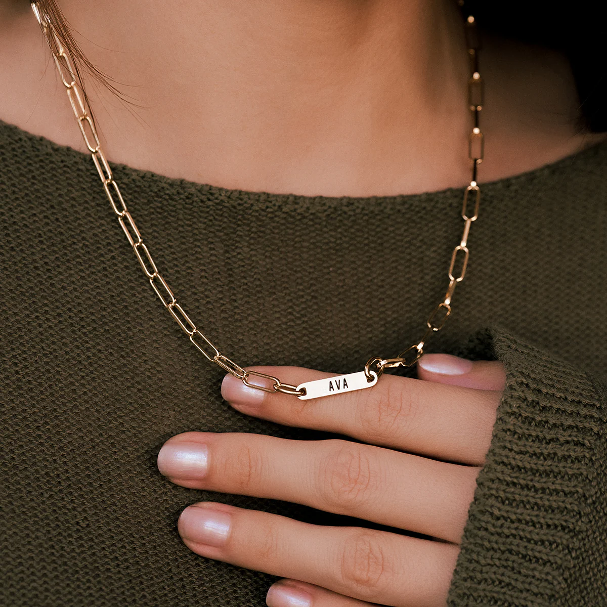 Paperclip Necklace With Personalized Names - Image 64