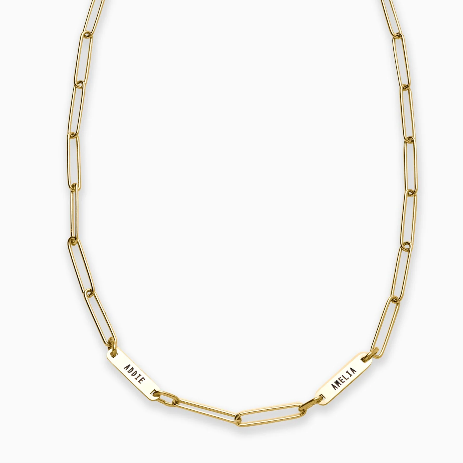 Paperclip Necklace With Personalized Names - Image 7
